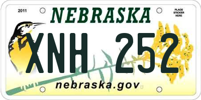 NE license plate XNH252