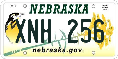 NE license plate XNH256