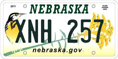 NE license plate XNH257