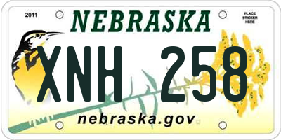 NE license plate XNH258