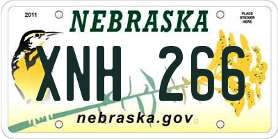 NE license plate XNH266