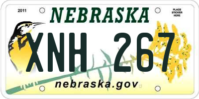 NE license plate XNH267