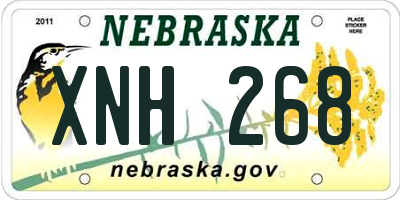 NE license plate XNH268
