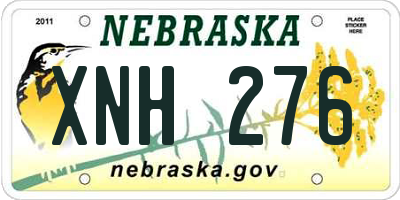 NE license plate XNH276