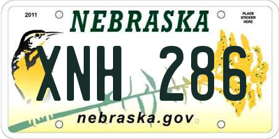 NE license plate XNH286