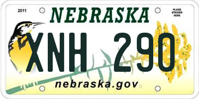 NE license plate XNH290