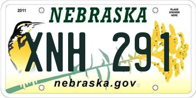 NE license plate XNH291