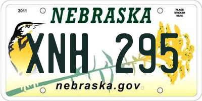 NE license plate XNH295