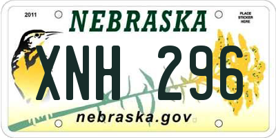 NE license plate XNH296