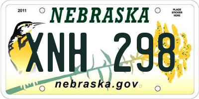 NE license plate XNH298
