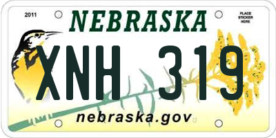 NE license plate XNH319