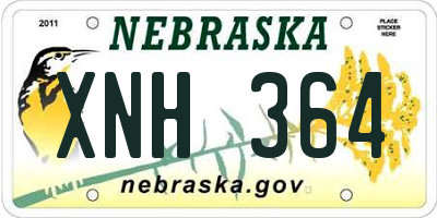 NE license plate XNH364
