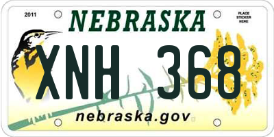 NE license plate XNH368