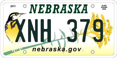 NE license plate XNH379