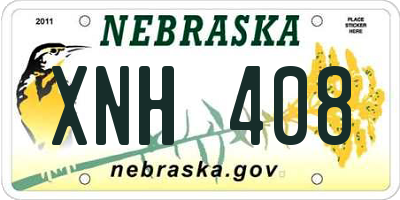 NE license plate XNH408