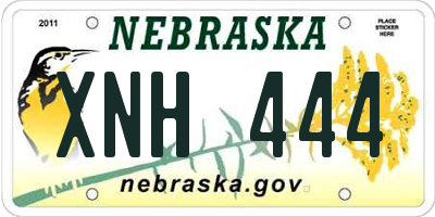 NE license plate XNH444