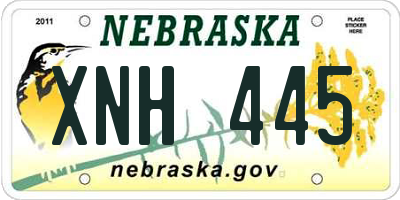 NE license plate XNH445