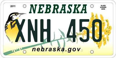 NE license plate XNH450