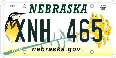 NE license plate XNH465