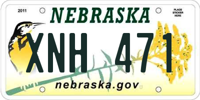 NE license plate XNH471