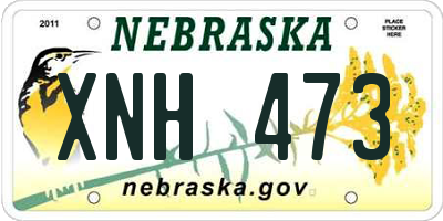 NE license plate XNH473