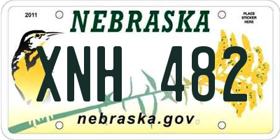 NE license plate XNH482