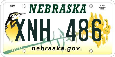 NE license plate XNH486