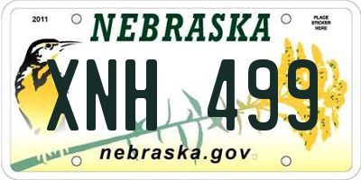 NE license plate XNH499