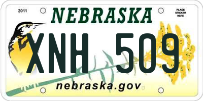 NE license plate XNH509