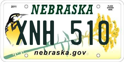 NE license plate XNH510