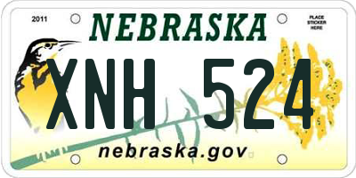 NE license plate XNH524