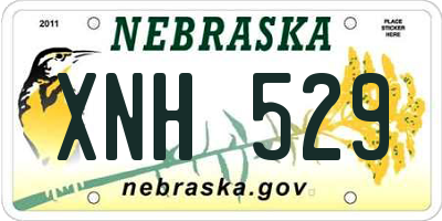 NE license plate XNH529