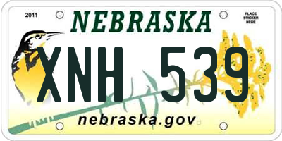 NE license plate XNH539