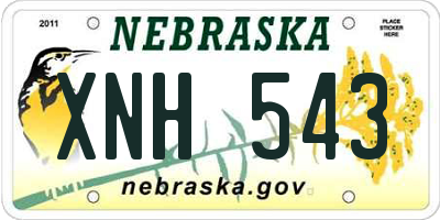 NE license plate XNH543