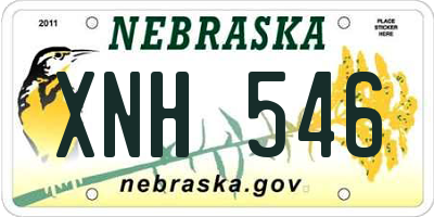 NE license plate XNH546