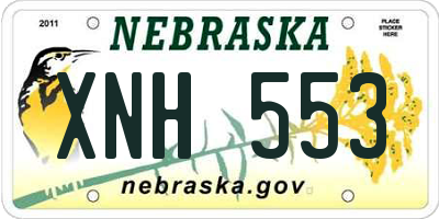 NE license plate XNH553