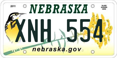 NE license plate XNH554