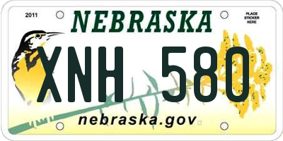 NE license plate XNH580