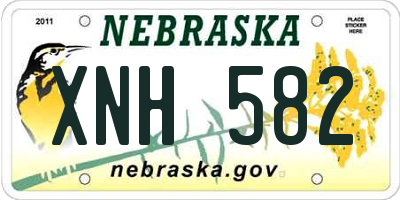 NE license plate XNH582