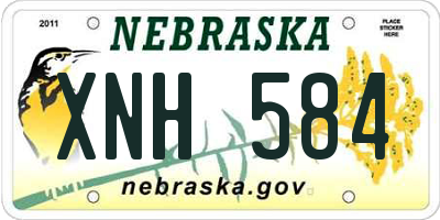 NE license plate XNH584