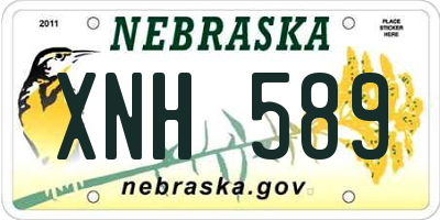 NE license plate XNH589