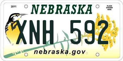 NE license plate XNH592