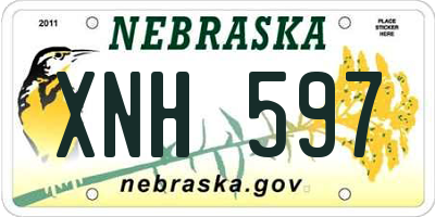 NE license plate XNH597