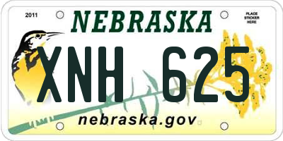 NE license plate XNH625