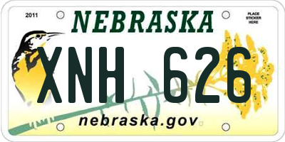 NE license plate XNH626