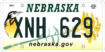 NE license plate XNH629