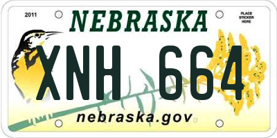 NE license plate XNH664