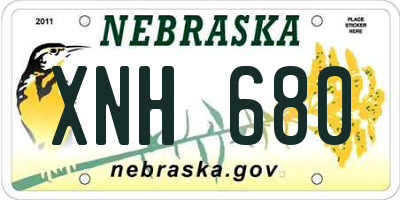 NE license plate XNH680