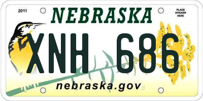 NE license plate XNH686