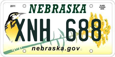 NE license plate XNH688